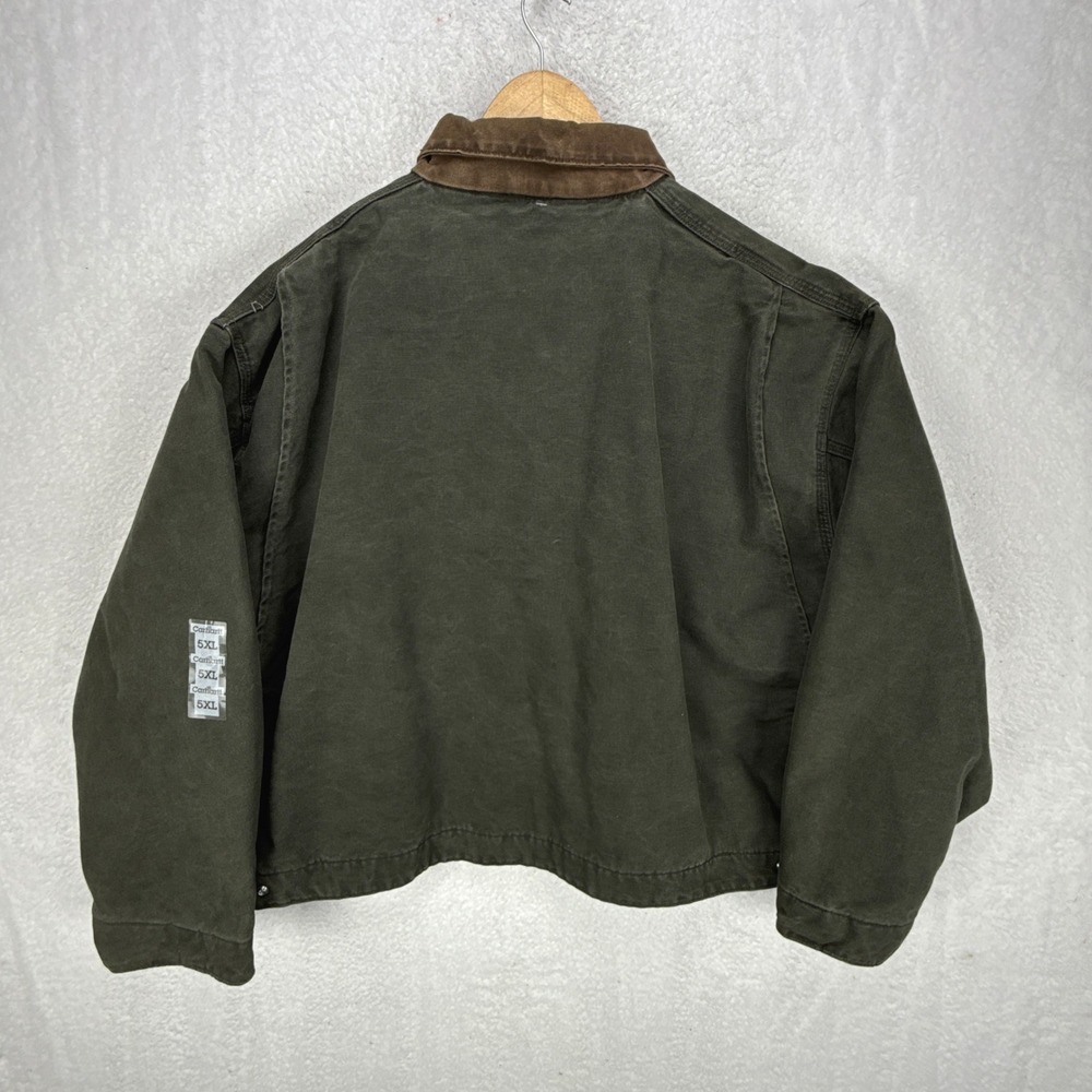 Carhartt Detroit Jacket Blanket Lined Mens 5XL J97 MOS Moss Green NWT NOS - Picture 2 of 16